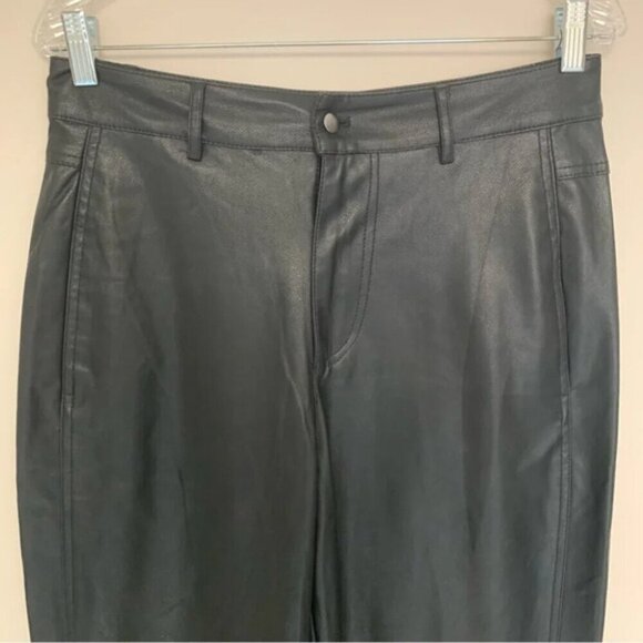 Zara Faux Leather High Waisted Pants Black M - Picture 13 of 15